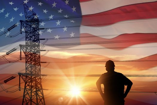 Conceptual American Flag Background